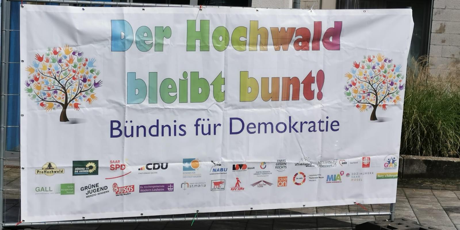 Plakat der Hochwald bleibt Bunt Kundgebung 26.05.24