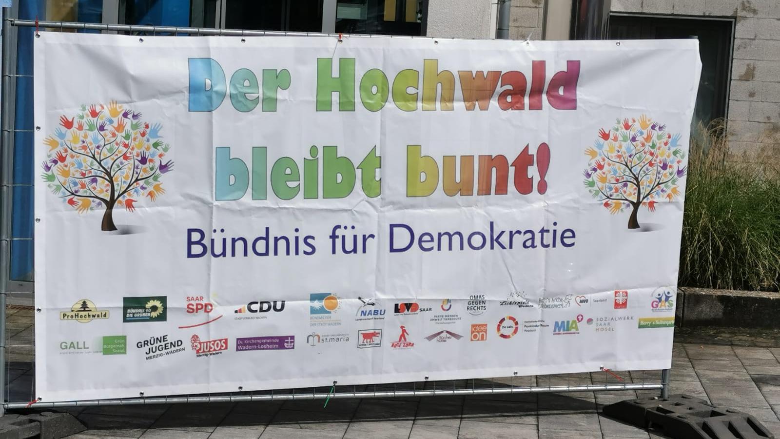 Plakat der Hochwald bleibt Bunt Kundgebung 26.05.24