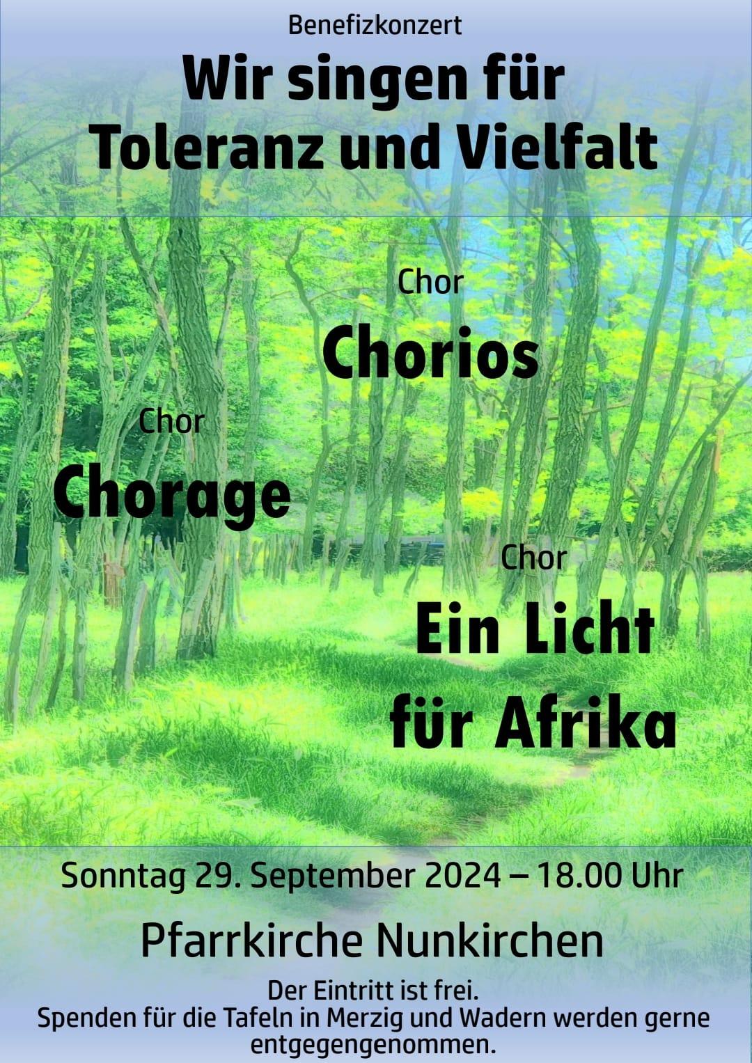 Plakat für Konzert am 29.09.24