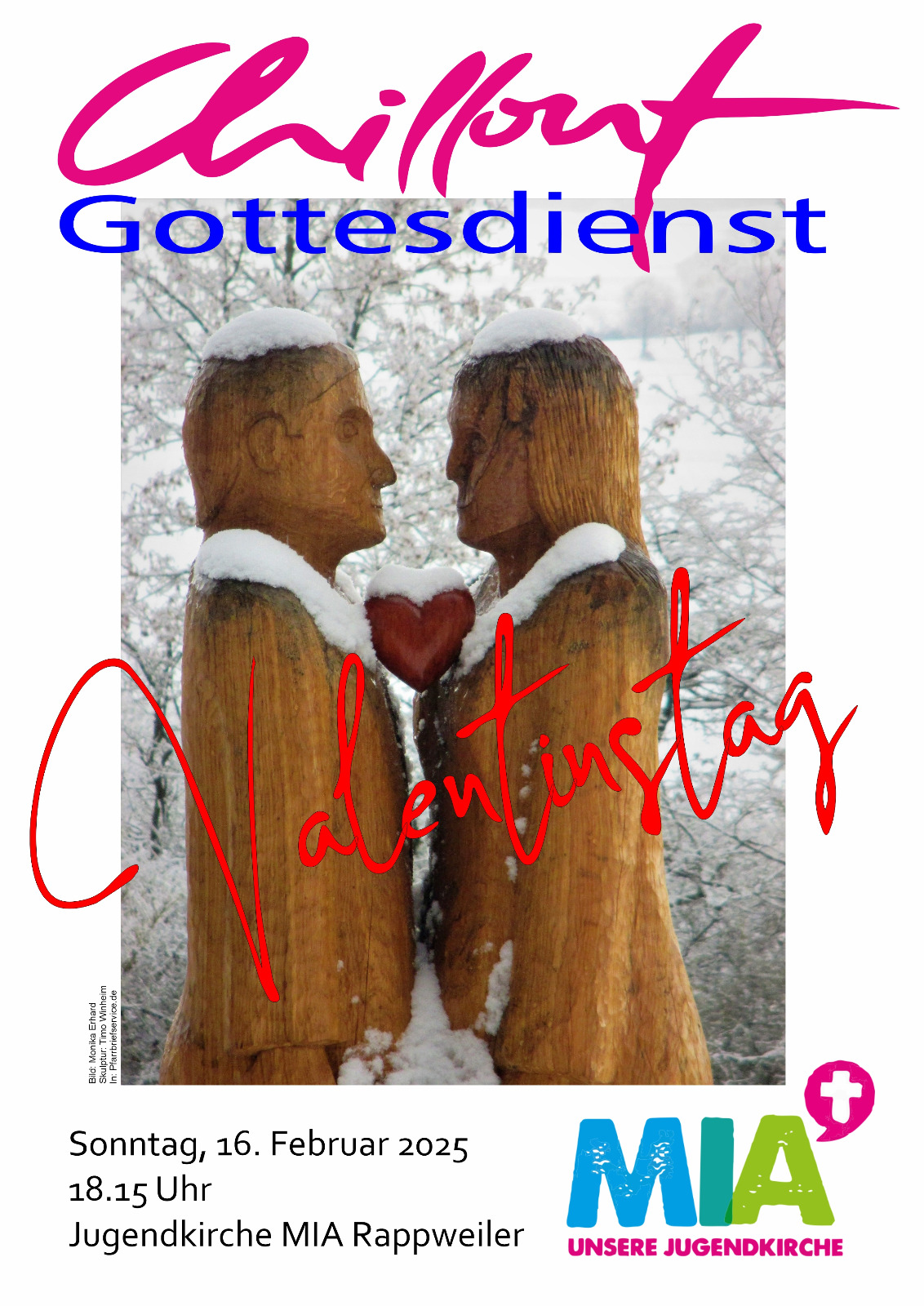 Plakat Mia Gottesdienst zum Valentinstag am 16.02.25