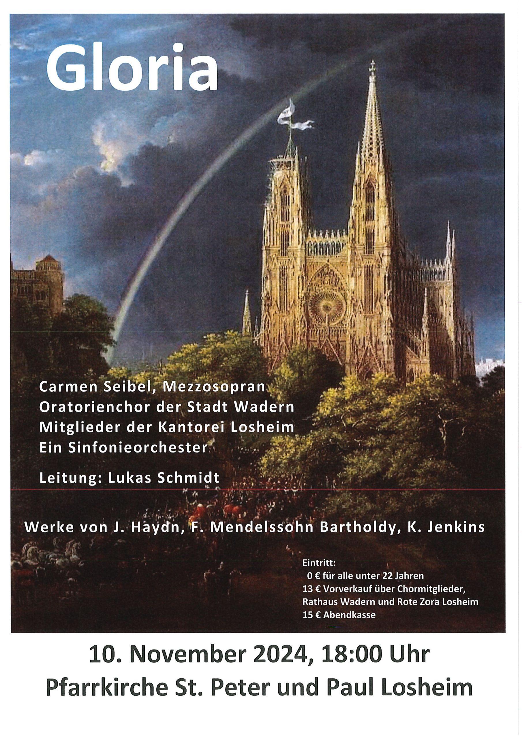 Plakat Konzert Gloria 10.11.2024